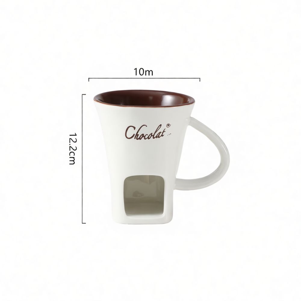 Fondue Pot Ceramic - Fondue-smeltkroes, keramische kookplaat voor kaas, chocolade