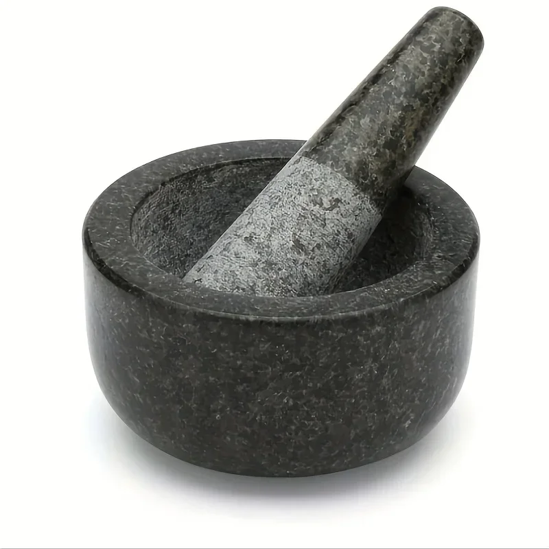 Mortar Pestle Granite - Vijzel en stamper, gepolijste granieten vijzel
