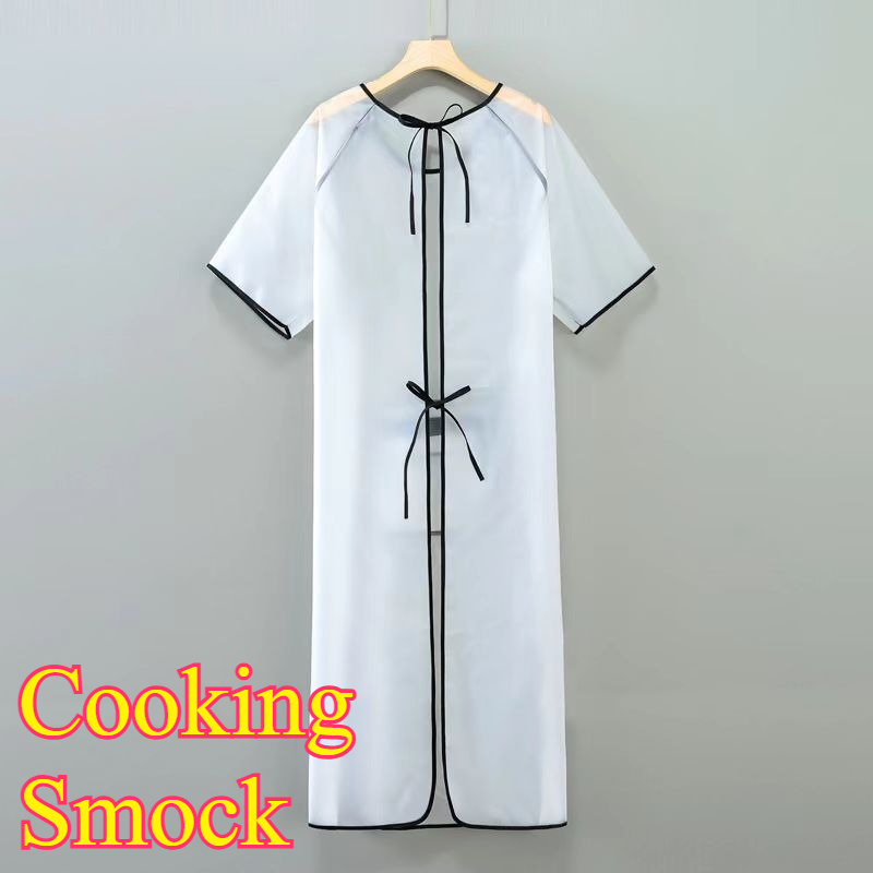 Home Cooking Service - Nieuwe korte mouwen extra lange kookjas