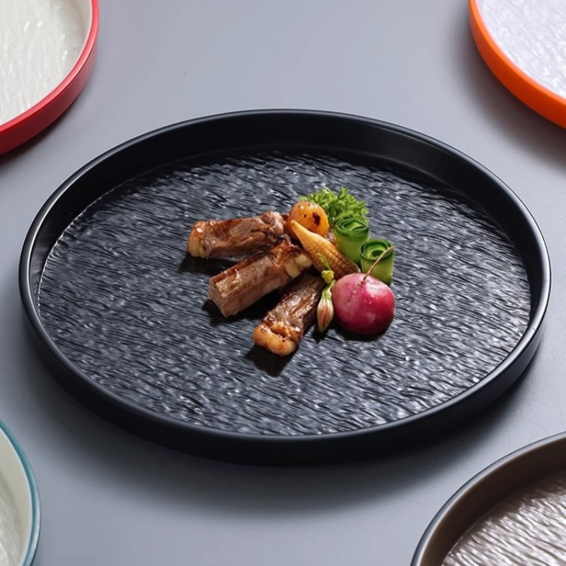 Home Cooking Japanese - Moderne Ronde Steen Melamine Steak Pasta
