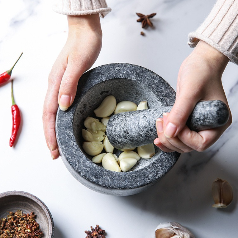 Vijzel- en stamperenset Zware  - Mortar Pestle Granite recensie en prijs