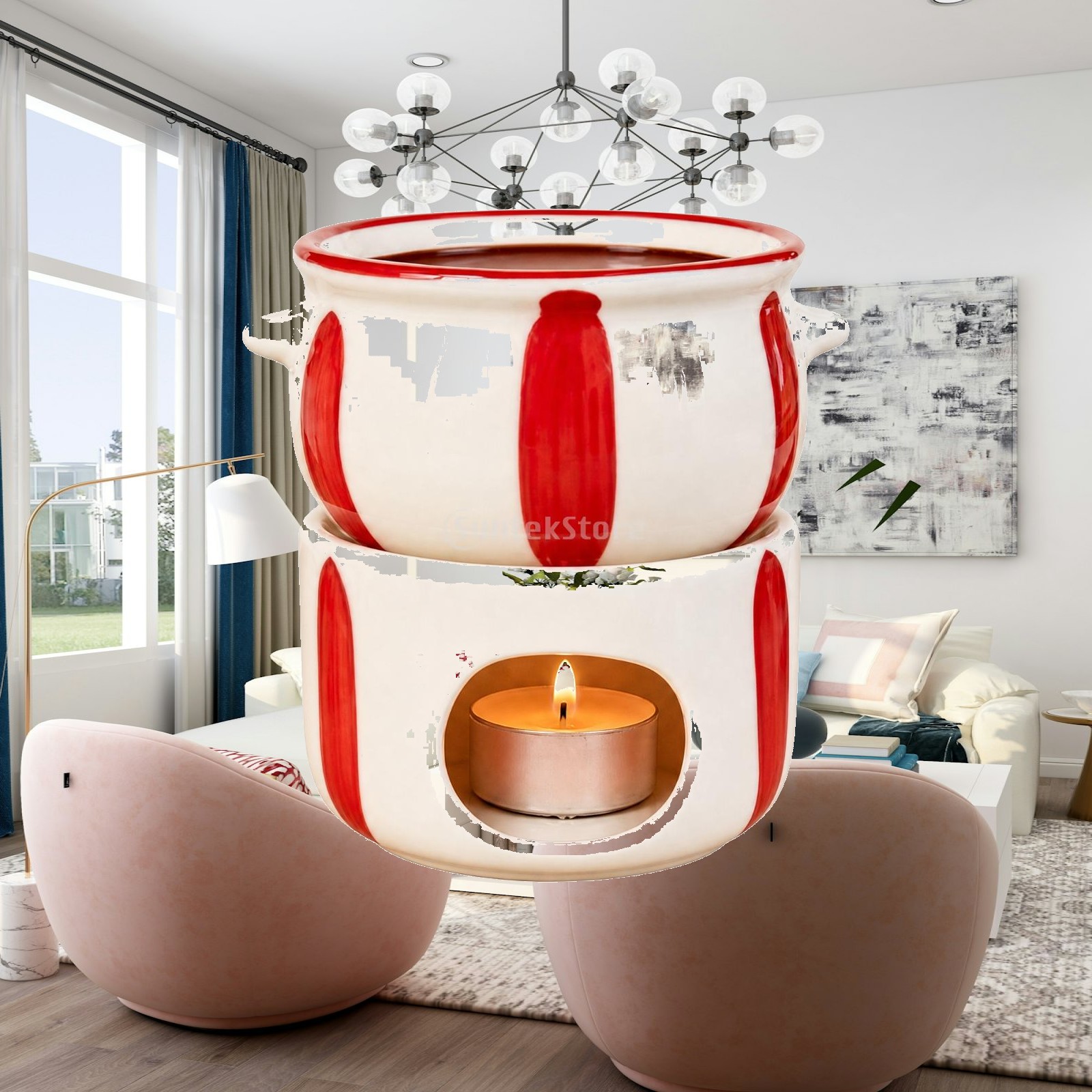 Keramische fonduepan voor choc - Fondue Pot Ceramic recensie en prijs