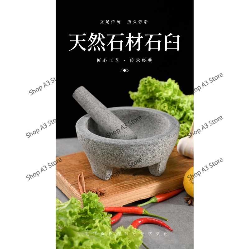 Natuurstenen granieten vijzel  - Mortar Pestle Granite recensie en prijs