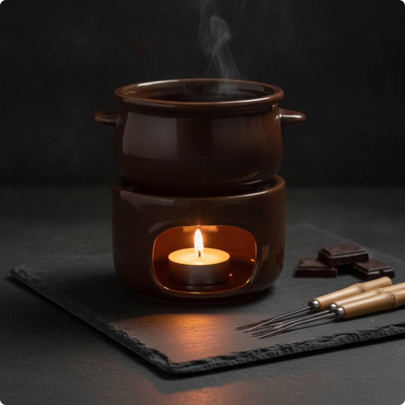 Keramische smeltkroes met kaar - Fondue Pot Ceramic recensie en prijs