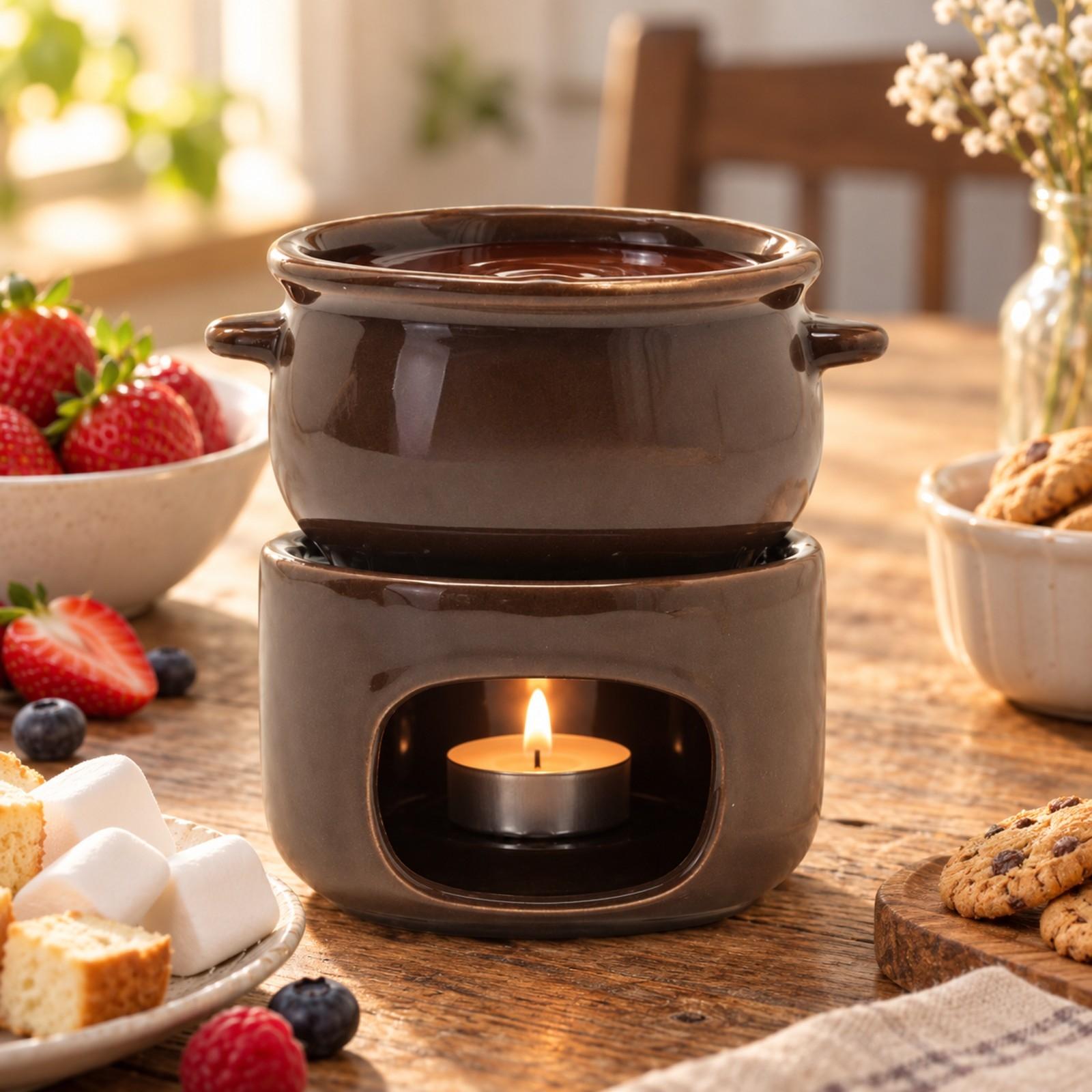 Keramische smeltkroes met kaar - Fondue Pot Ceramic recensie en prijs