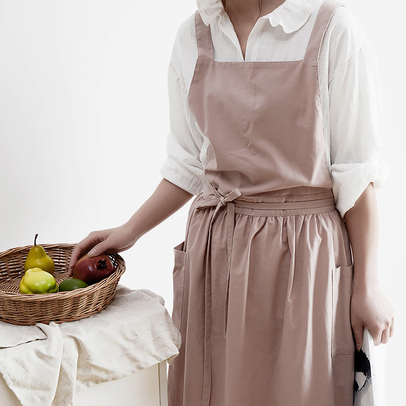 Vrouwen Katoen Linnen Bib Scho - Home Cooking Japanese recensie en prijs
