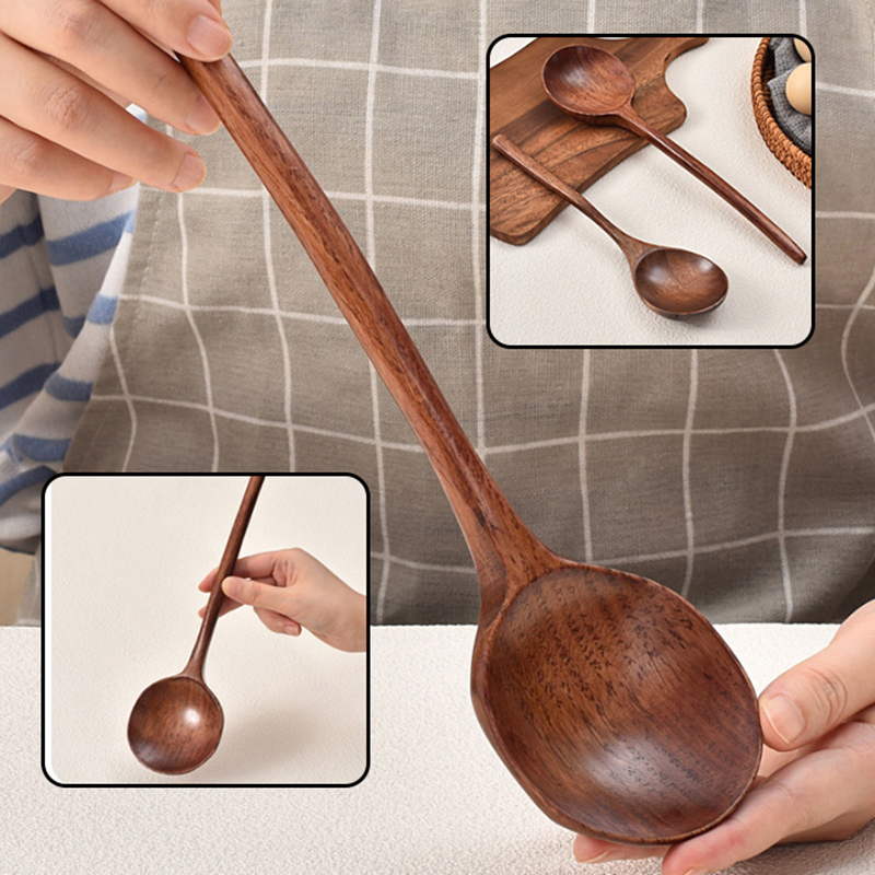 Lange steel houten ramenlepel  - Home Cooking Japanese recensie en prijs