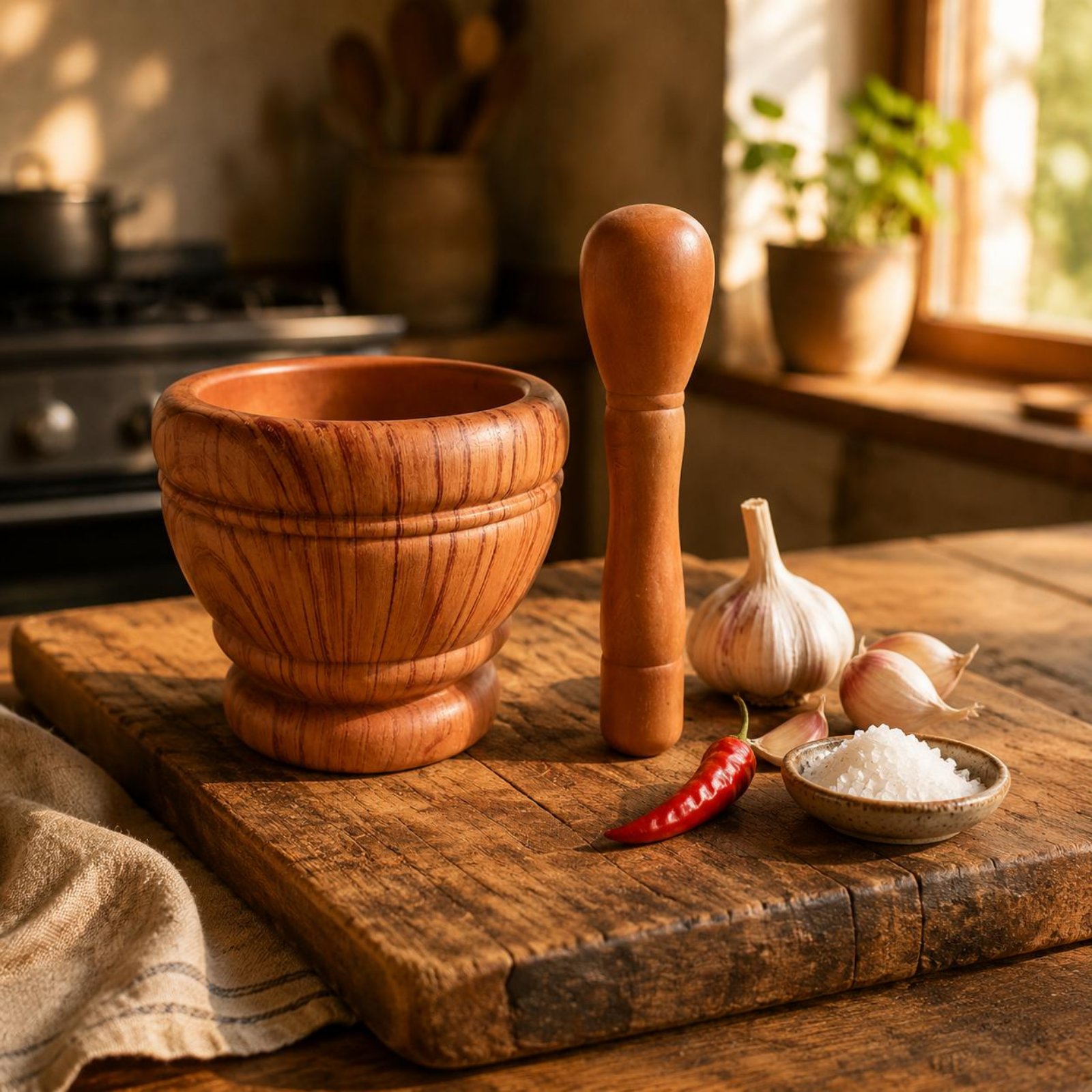 Knoflookvijzel en -stamper, ma - Mortar Pestle Granite recensie en prijs