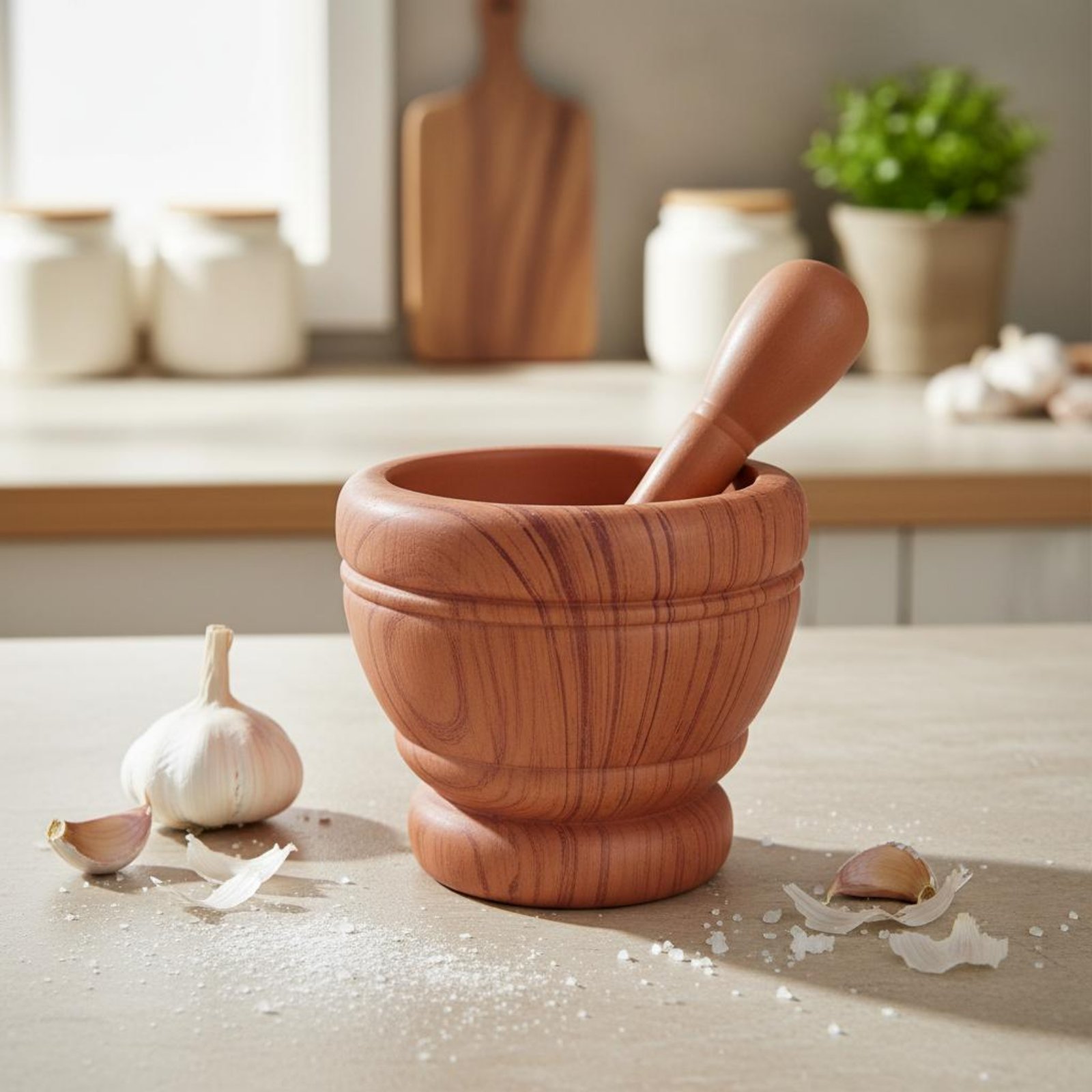 Knoflookvijzel en -stamper, ma - Mortar Pestle Granite recensie en prijs